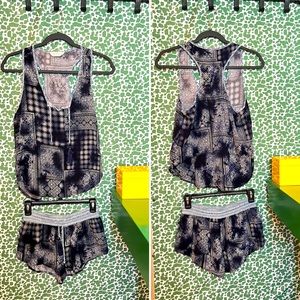 EUC Tank & Short Set, Ocean Drive, Size: M 100% Rayon, super light & fun! ☀️